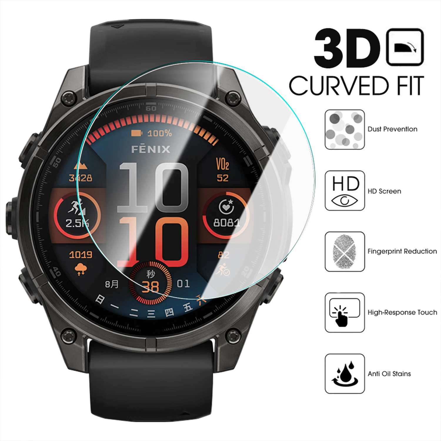 HD Tempered Glass For Garmin F - Screen Alignment Tool recension och pris