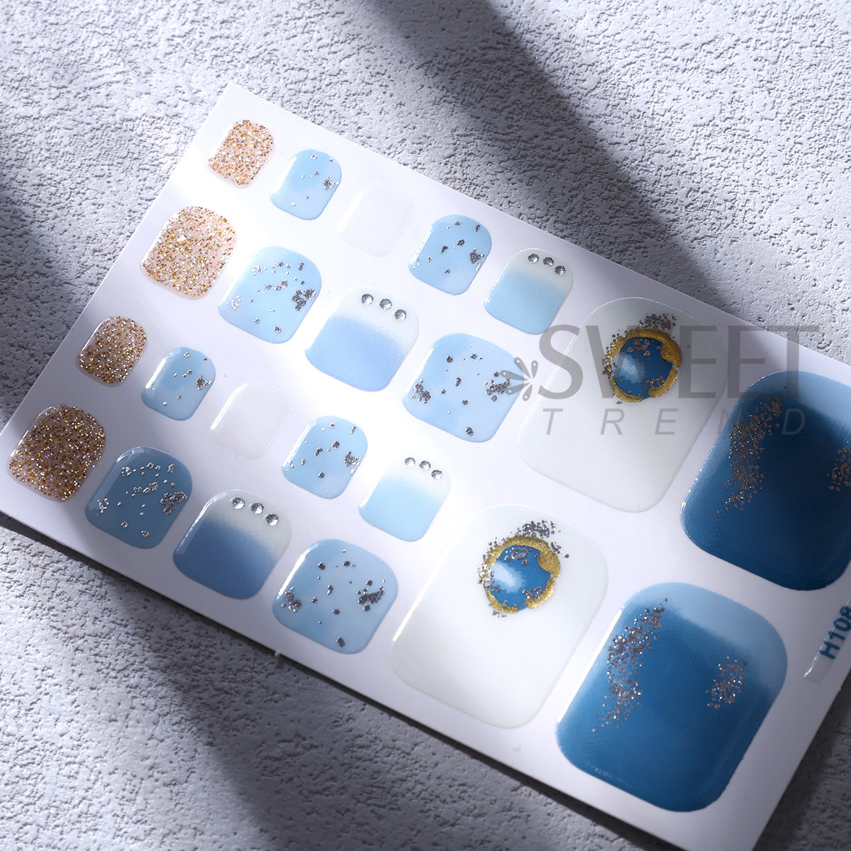 5pcs Elegant Rhinestone Design - Full Cover Adhesive recension och pris