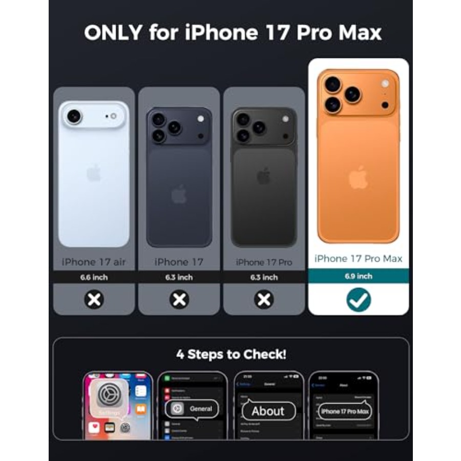 for iPhone 17 Pro Max Case wit - Camera Lens Protector recension och pris