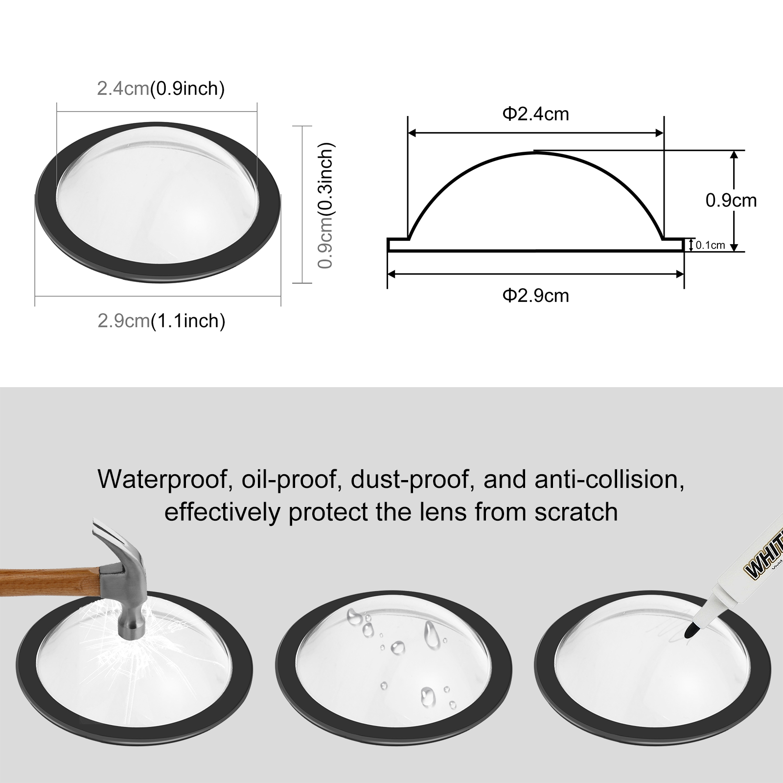 Front Bumper Camera Lens Guard - Camera Lens Protector recension och pris