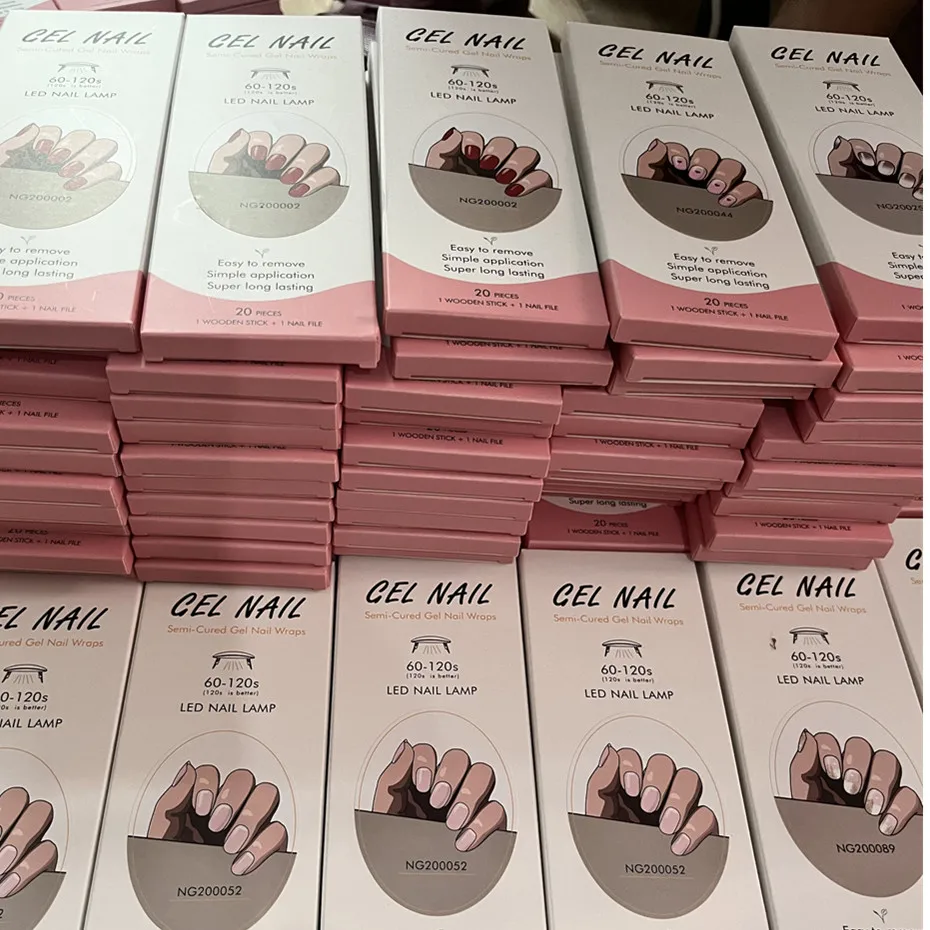 16/18/20Tips Gel Nail Stcikers - Full Cover Adhesive recension och pris