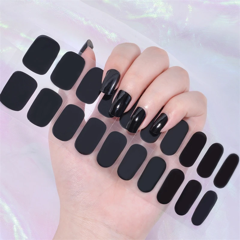 16/18/20Tips Gel Nail Stcikers - Full Cover Adhesive recension och pris